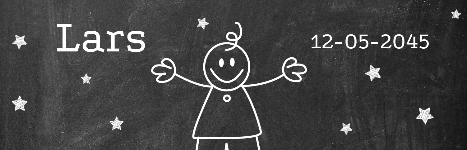 Geboorte banner op krijt Geboorte banner op krijt