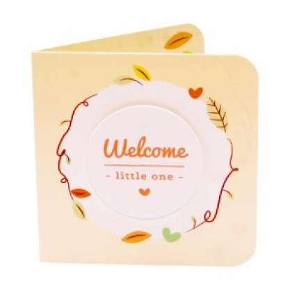 Gestanst geboortekaartje "Herfst"