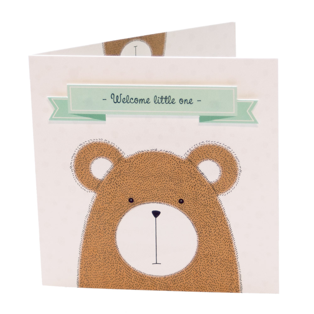 Gestanst geboortekaartje "Beertje" Gestanst geboortekaartje "Beertje"