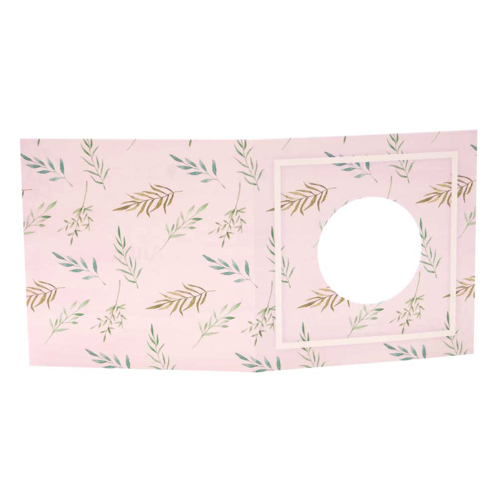 Gestanst geboortekaartje "Takjes - Oud roze" Gestanst geboortekaartje "Takjes - Oud roze"