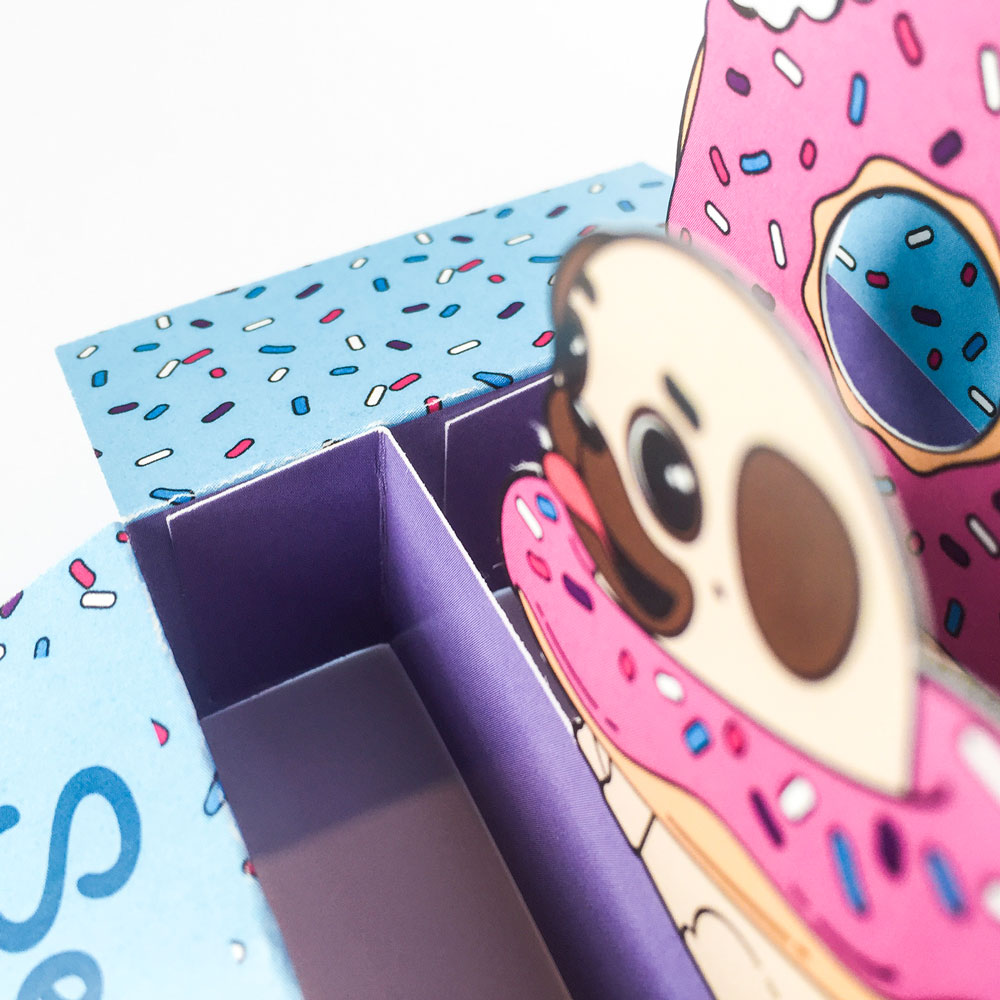 Pop up doosje "Donut hond" Pop up doosje "Donut hond"