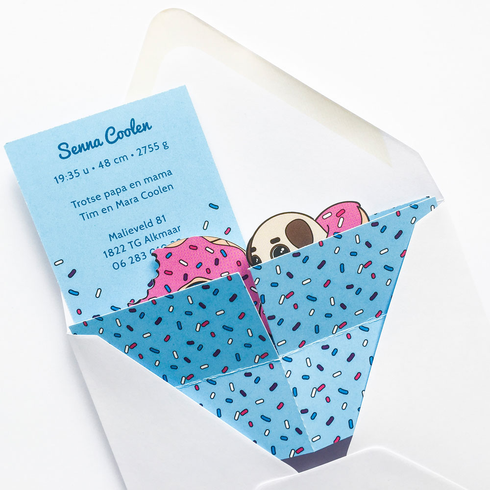 Pop up doosje "Donut hond" Pop up doosje "Donut hond"