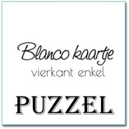 Blanco Puzzelkaart 4, 9 of 16 stukjes