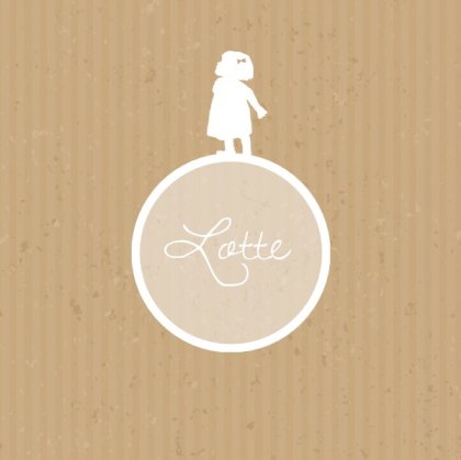 Gevouwen kaart "Meisje op cirkel" Gevouwen kaart "Meisje op cirkel"