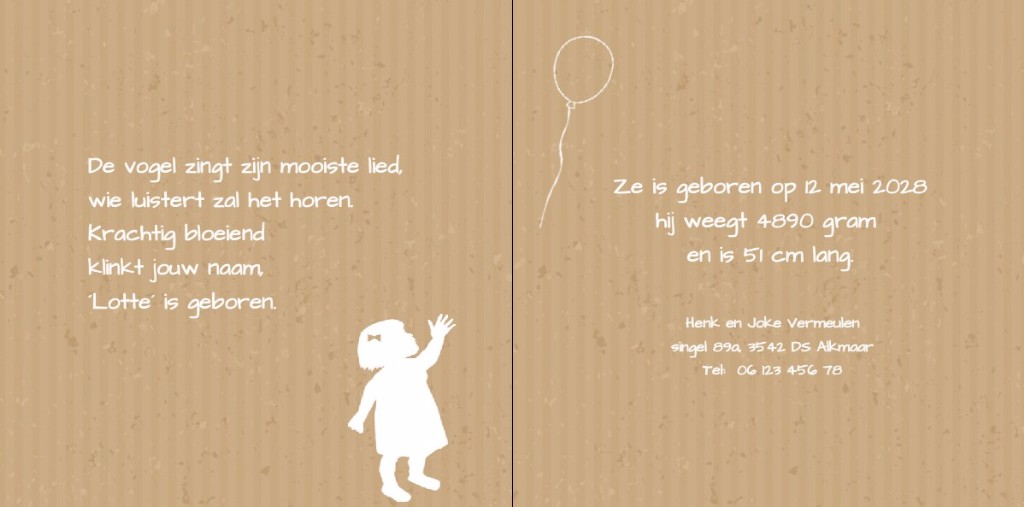 Gevouwen kaart "Meisje op cirkel" Gevouwen kaart "Meisje op cirkel"