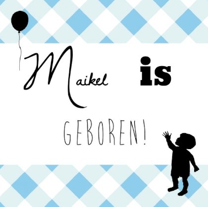 Gevouwen kaart "Jongen met ballon" Gevouwen kaart "Jongen met ballon"