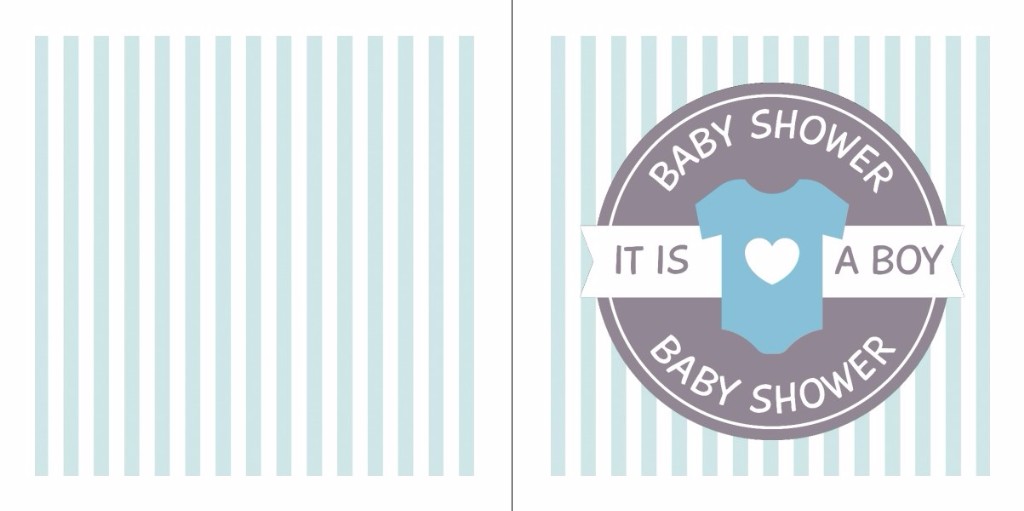 Geboortekaartje met jongens button op strepen Geboortekaartje met jongens button op strepen