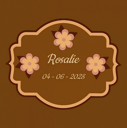 Gevouwen kaart "Bloemen in kader" Gevouwen kaart "Bloemen in kader"