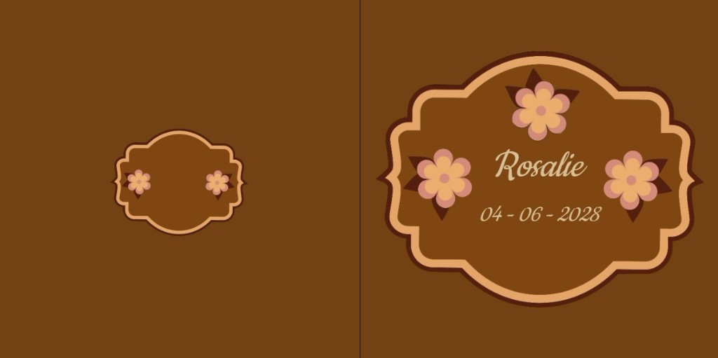 Gevouwen kaart "Bloemen in kader" Gevouwen kaart "Bloemen in kader"