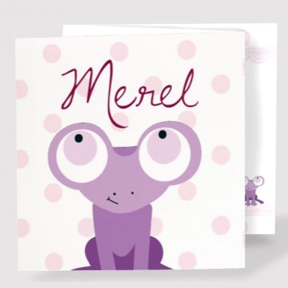 Drieluik kaart "Kikker - paars" Drieluik kaart "Kikker - paars"