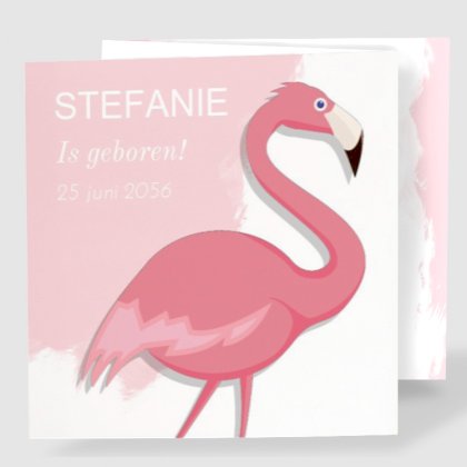 Drieluik kaart "Flamingo"