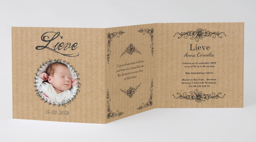 Drieluik fotokaart "Ornament & Karton" Drieluik fotokaart "Ornament & Karton"