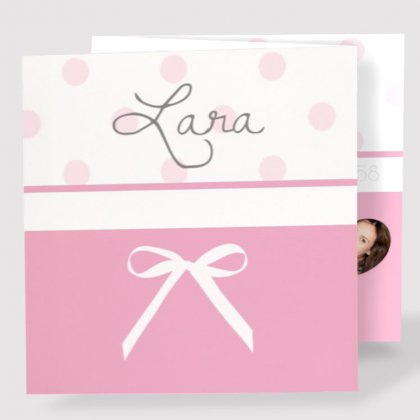 Drieluik kaart "Roze stipjes"