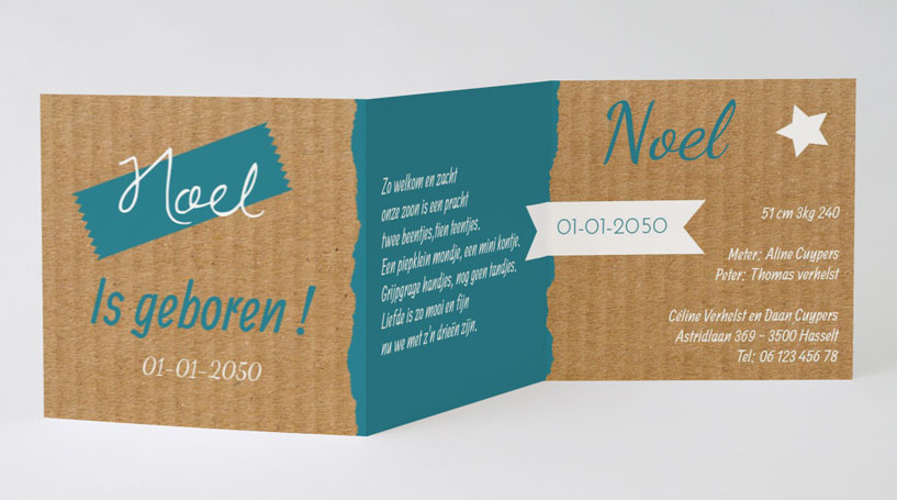 Drieluik kaart "Ster & Bruin karton" Drieluik kaart "Ster & Bruin karton"