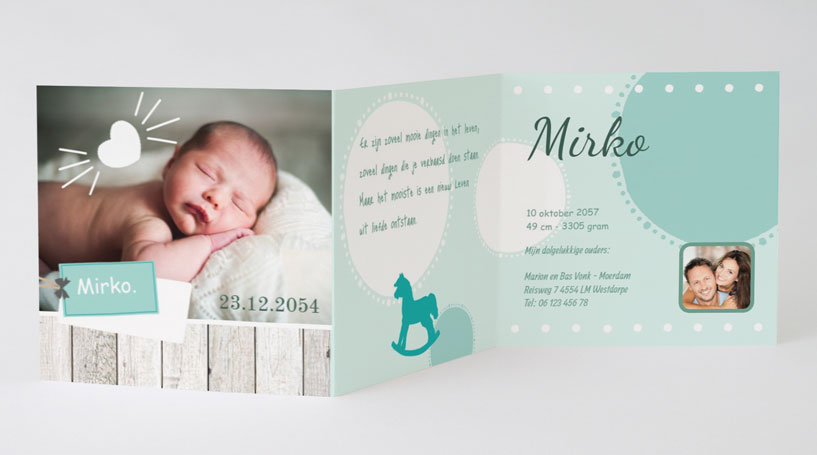 Drieluik fotokaart "Steigerhout & Mint" Drieluik fotokaart "Steigerhout & Mint"