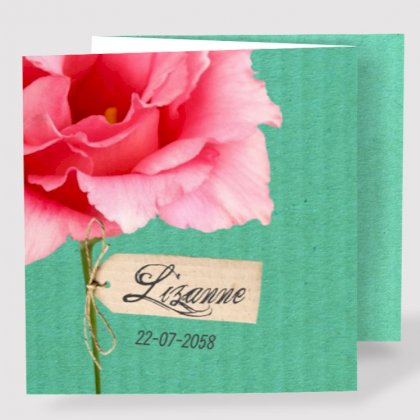 Drieluik kaart "Roos & Groen"