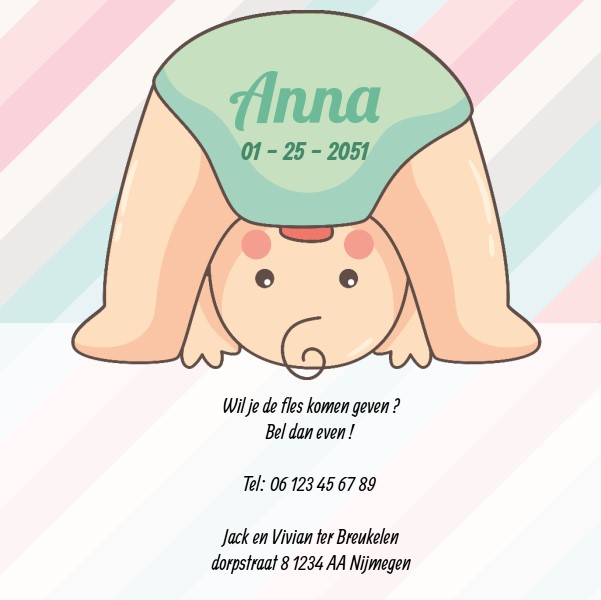 Magneetkaart "Baby op handen en voeten" Magneetkaart "Baby op handen en voeten"