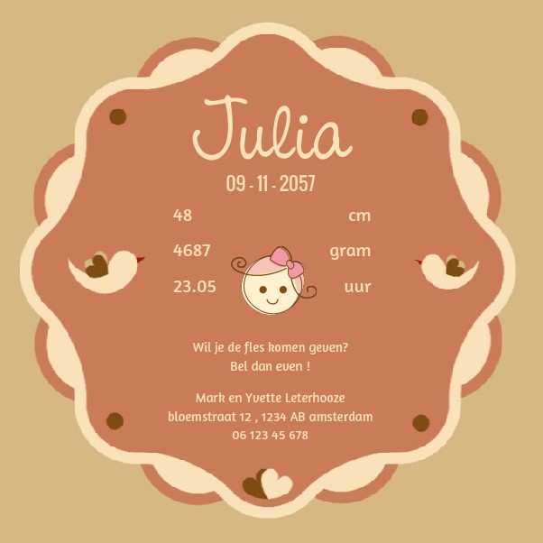 Magneetkaart "Meisje op bruine achtergrond" Magneetkaart "Meisje op bruine achtergrond"