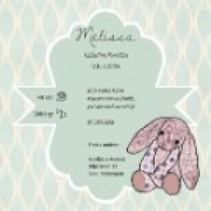 Magneetkaart "konijn op groene achtergrond"