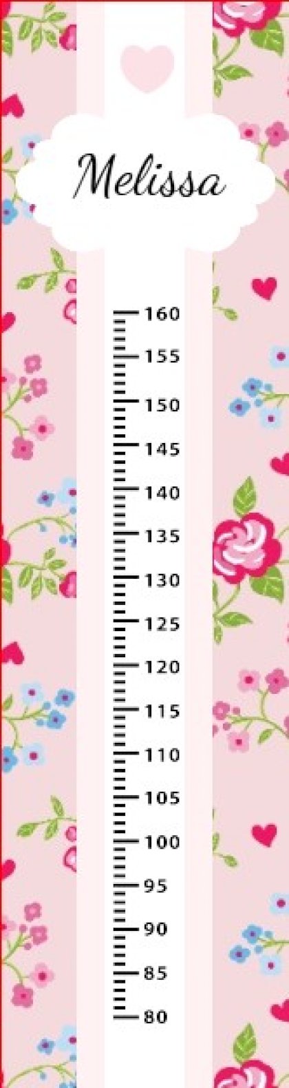 Groeimeter "Roze & Bloemen"