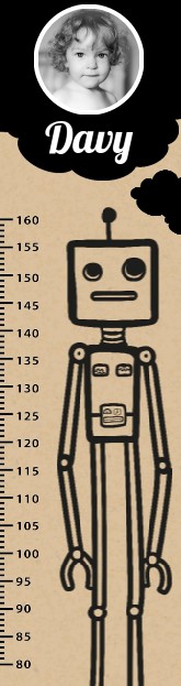 Foto groeimeter "Robot"