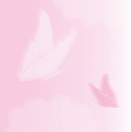 Gevouwen rouwkaart "Roze vlinders"