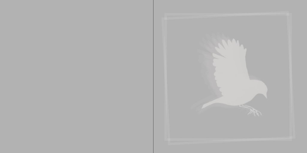 Rouwkaart grijs met vogel in kader en foto aan binnenzijde Rouwkaart grijs met vogel in kader en foto aan binnenzijde