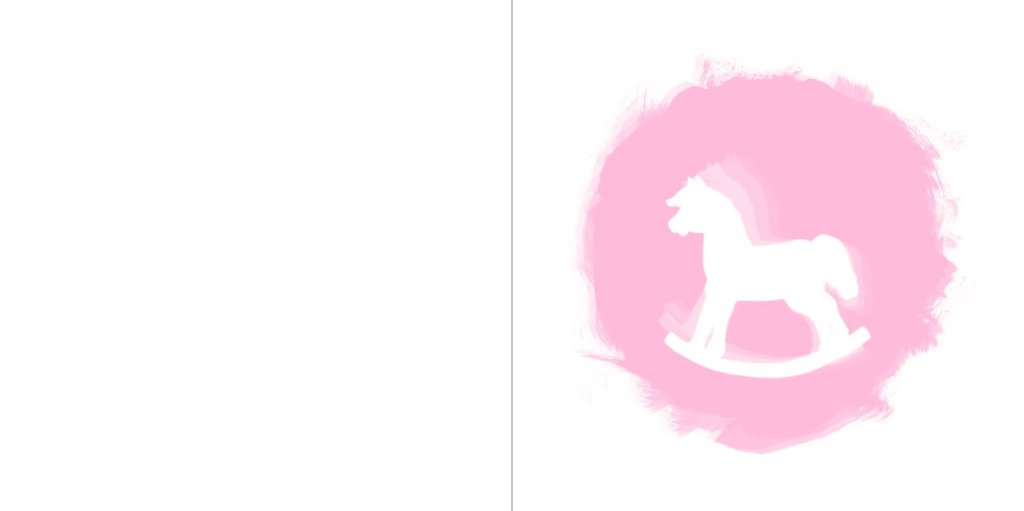Kinder rouwkaart "Hobbelpaard roze" Kinder rouwkaart "Hobbelpaard roze"