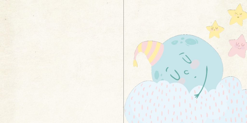 Rouwkaart lief slapend maantje op wolk met sterren en foto aan binnenzijde Rouwkaart lief slapend maantje op wolk met sterren en foto aan binnenzijde