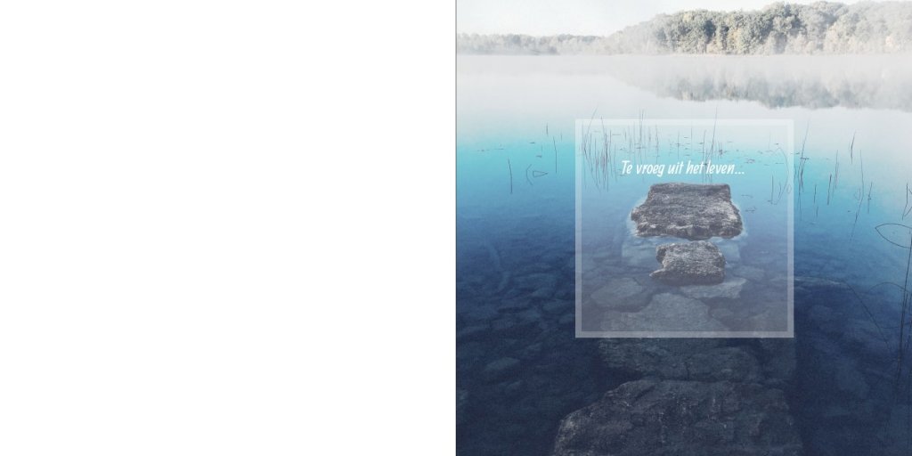 Gevouwen rouwkaart "Meer" Gevouwen rouwkaart "Meer"