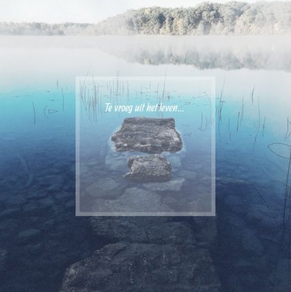 Gevouwen rouwkaart "Meer"