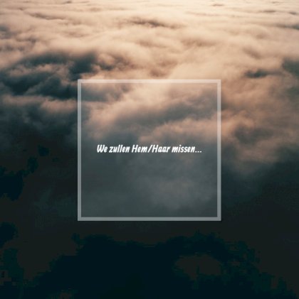 Gevouwen rouwkaart "Wolken"