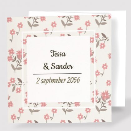 Drieluik fotokaart "bloemen"