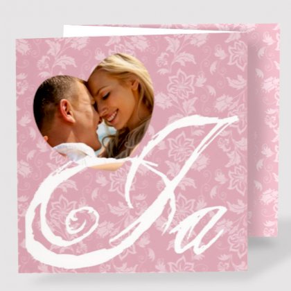 Drieluik fotokaart "Ja! & Roze"