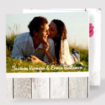 Drieluik fotokaart "Bloem"