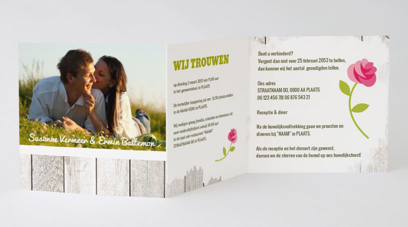 Drieluik fotokaart "Bloem" Drieluik fotokaart "Bloem"