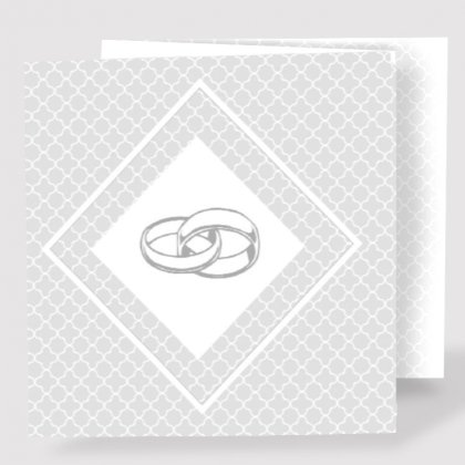 Drieluik trouwkaart "Ringen"