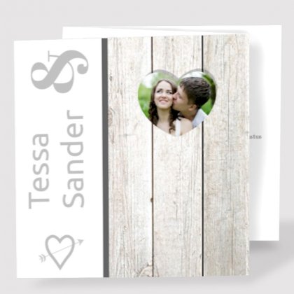 Drieluik fotokaart "Hout"