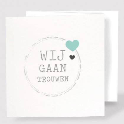 Drieluik trouwkaart "Wij gaan trouwen"