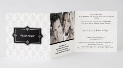 Drieluik fotokaart "Black and White"