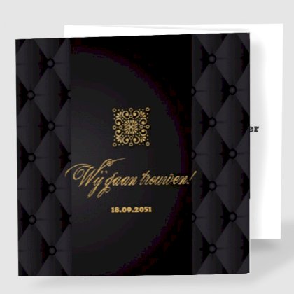 Drieluik fotokaart "Black and Gold"