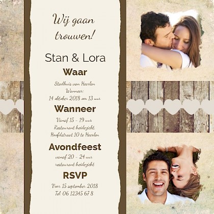 Foto magneetkaart "Hout"