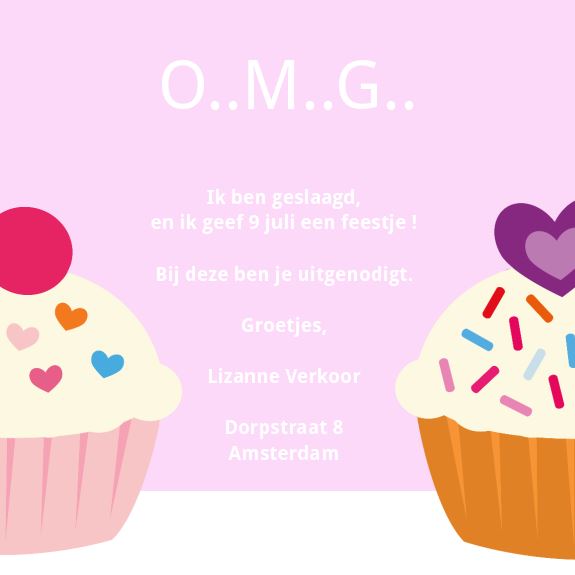 Uitnodigingskaart "Holy shit" Uitnodigingskaart "Holy shit"