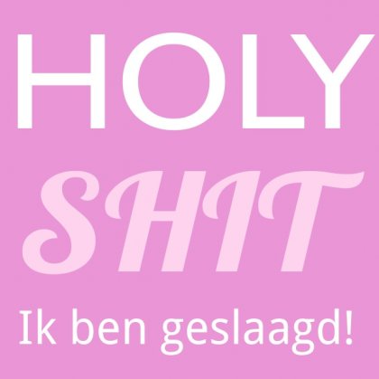 Uitnodigingskaart "Holy shit" Uitnodigingskaart "Holy shit"