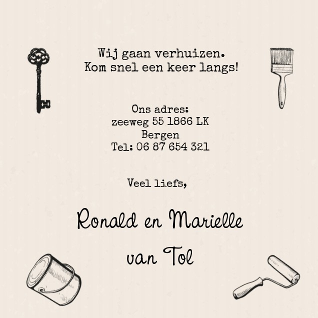 Verhuiskaart "Auto & Palmbomen" Verhuiskaart "Auto & Palmbomen"