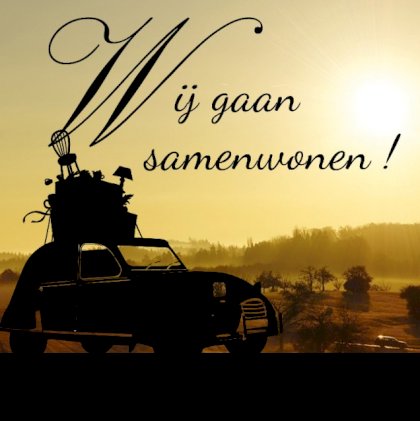 Samenwonenkaart met verlicht landschap en contour auto