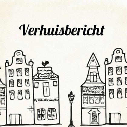 Verhuiskaart "Verhuisberict zwart/wit"