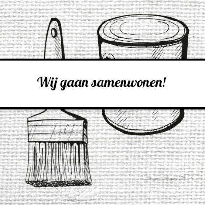 Verhuiskaart " Verfpot & Kwast"