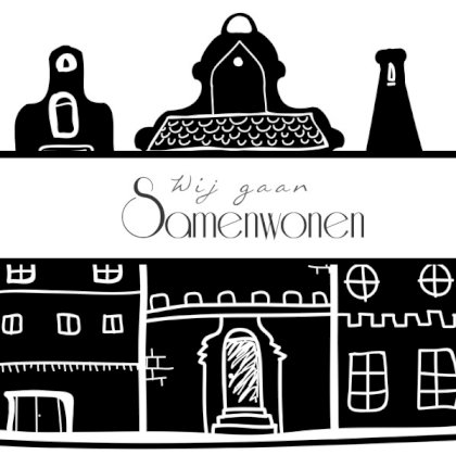 Verhuiskaart "Herenhuis zwart"