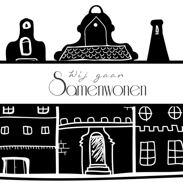 Verhuiskaart "Herenhuis zwart" Verhuiskaart "Herenhuis zwart"